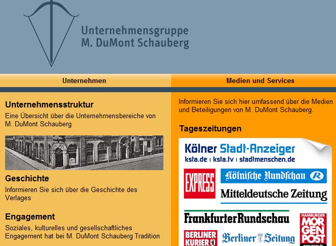 DuMont Medien Staatshilfe