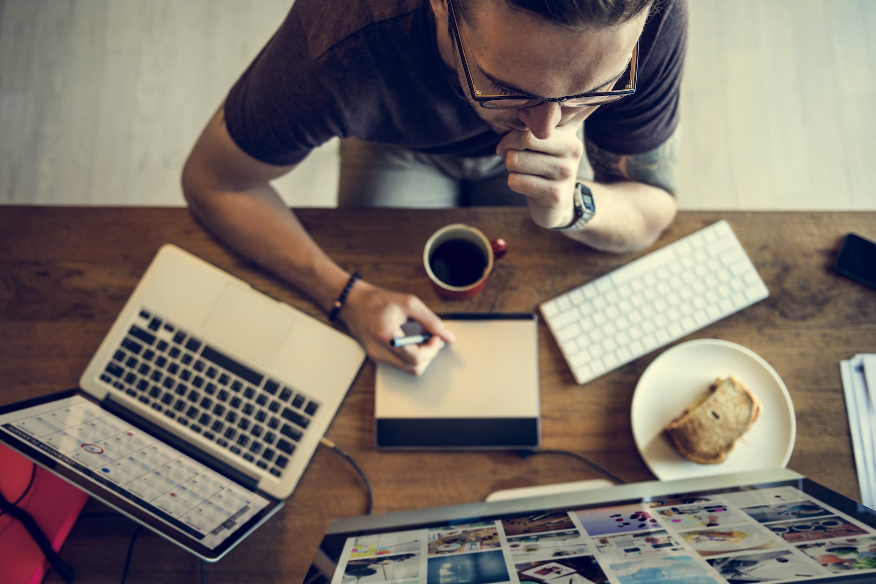 Homeoffice, Workstation, Notebook, Kreativ,
